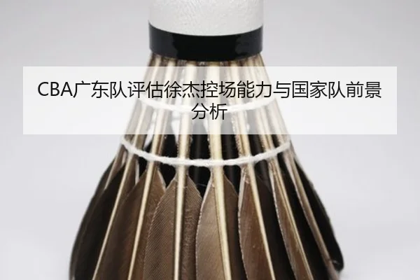 CBA广东队评估徐杰控场能力与国家队前景分析